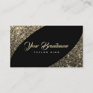 Carte De Visite La luxueuse Parties scintillant Gold Extravagante