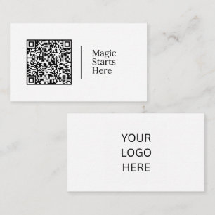 Carte De Visite La magie commence ici Code QR et logo personnali