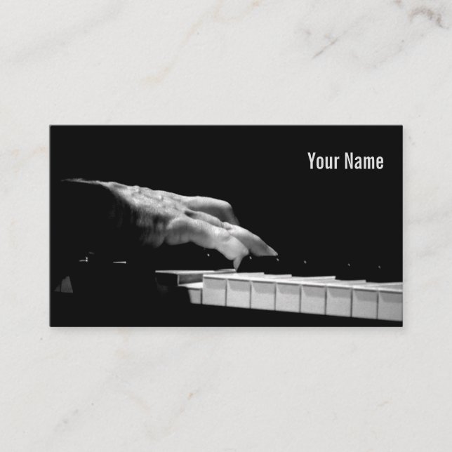Carte De Visite La main du pianiste (Devant)