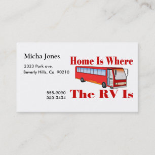 Carte De Visite La maison est où le rv est
