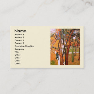 Carte De Visite La marche : Les Feuilles en chute par Vincent van 