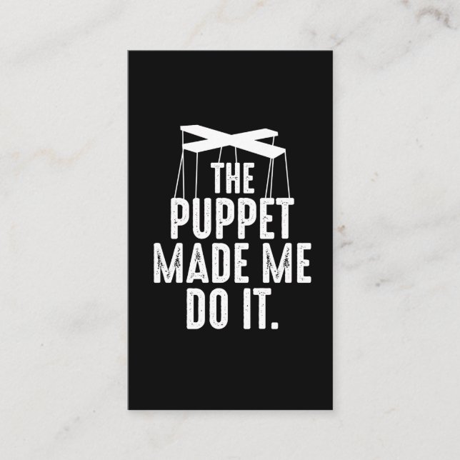 Carte De Visite La marionnette ventriloquiste m'a fait faire de la (Devant)