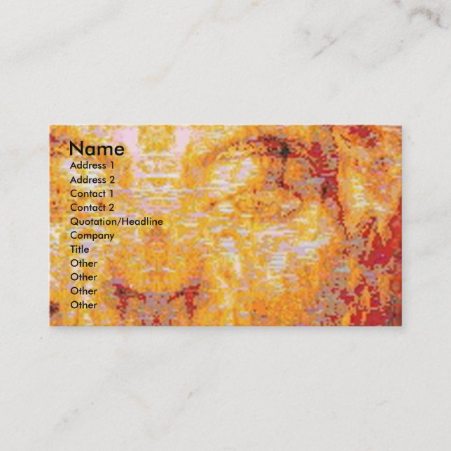 Carte De Visite LA MATIÈRE N'A PAS D'IMPORTANCE Masque fractal en  (Devant)