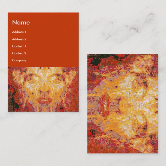 Carte De Visite LA MATIÈRE N'A PAS D'IMPORTANCE Masque fractal en  (Devant / Derrière)