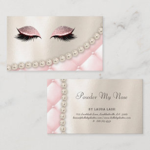 Carte De Visite La mèche d'oeil de maquillage fouette le rose de