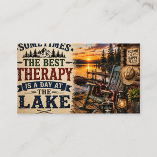 Carte De Visite La Meilleure Thérapie Est une Journée au Lac
