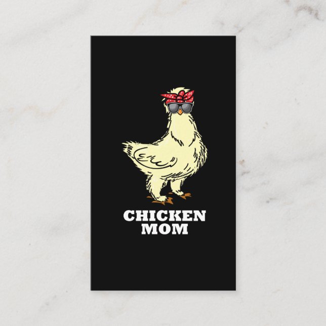 Carte De Visite La mère de Silkie Chicken Chicken Funny Chicken Fa (Devant)