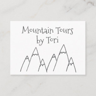 Carte De Visite La montagne voyage la conception minimaliste de