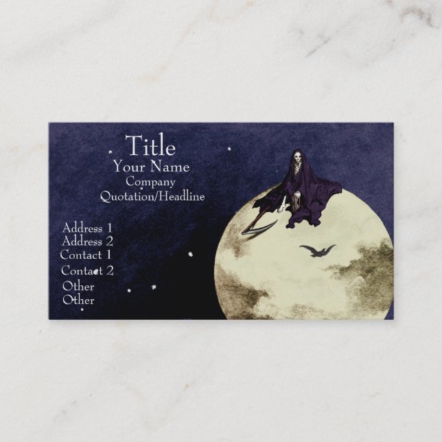 Carte De Visite La mortalité et la lune (Devant)
