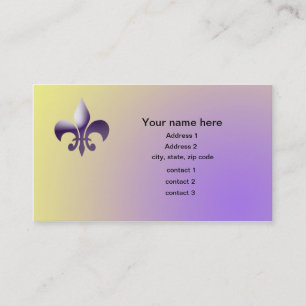 Carte De Visite La Nouvelle-Orléans Style Fleur de Lys