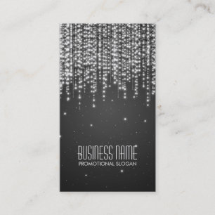 Carte De Visite La nuit élégante brillent le noir