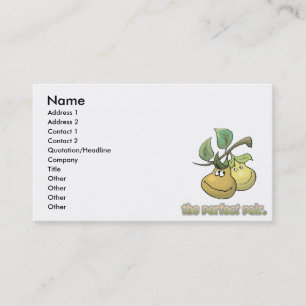 Carte De Visite la paire parfaite de poires
