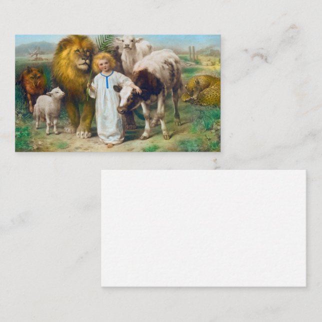 Carte De Visite La Paix, 1896 par William Strutt (Devant / Derrière)