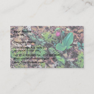 Carte De Visite La pantoufle de dame rose