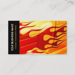 Carte De Visite La peinture de voiture flambe le travail de