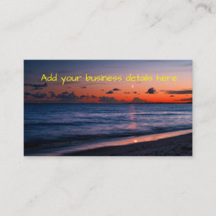 Carte De Visite La plage nocturne tropicale des Fidji