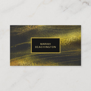 Carte De Visite La poussière d'or abstraite audacieuse de *~* et