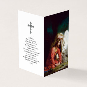 Carte De Visite La prière catholique carde des bras de   d'un ange