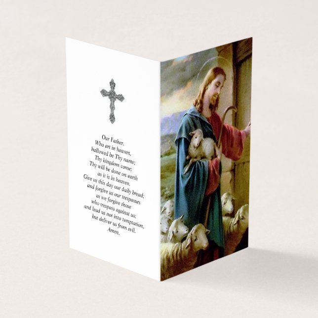 Carte De Visite La prière catholique carde | en temps de perte (Extérieur)