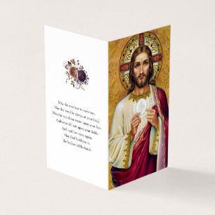 Carte De Visite La prière catholique carde   Jésus 1