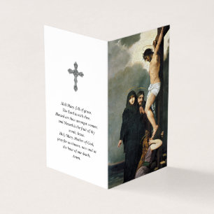 Carte De Visite La prière catholique carde la crucifixion sainte