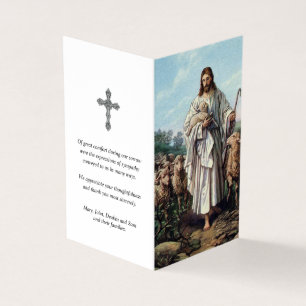 Carte De Visite La prière catholique carde le bon berger 6 de  