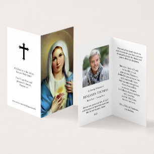 Carte De Visite La prière catholique carde l'Italien Mary de  