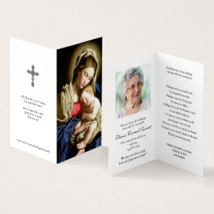 Carte De Visite La prière catholique carde   Madonna et enfant