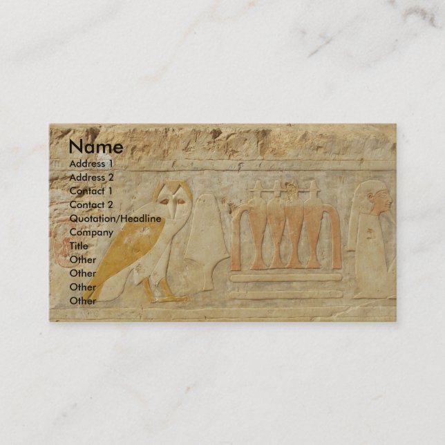 Carte De Visite La Pyramide de Djoser , EGYPTE, OWL Hiéroglyphics (Devant)