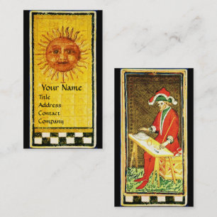 Carte De Visite La RENAISSANCE ANTIQUE TAROTS/THE SUN ET magicien