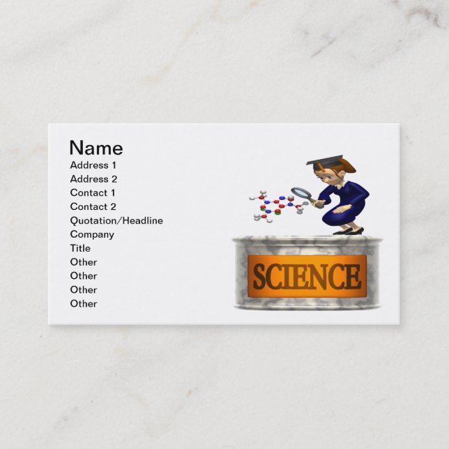 Carte De Visite La Science 2 (Devant)