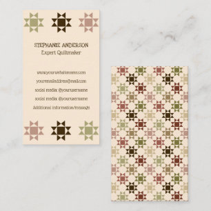 Carte De Visite La surface composée d'Amish Quiltmaker, Quiltmake