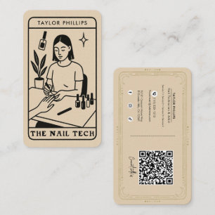 Carte De Visite La technologie des ongles Tarot mystique médias so