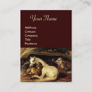 CARTE DE VISITE LA TENTE ARABE AVEC CHEVAUX, AUTRES ANIMAUX