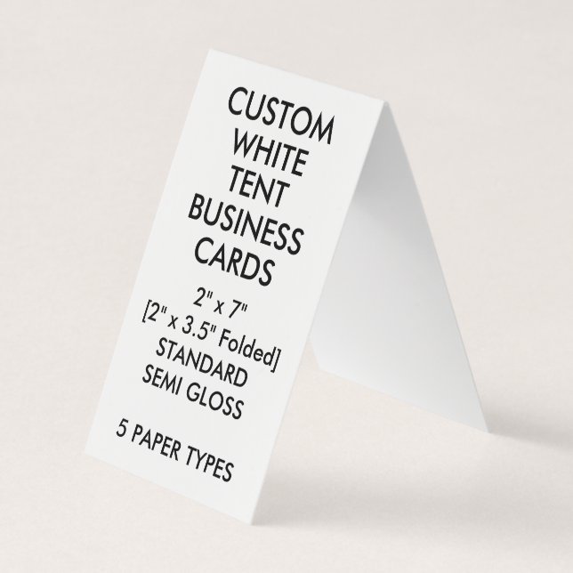 Carte De Visite La tente BRILLANTE faite sur commande a plié des (Devant)