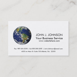 Carte De Visite La terre de planète