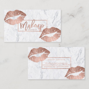 Carte De Visite La typographie de maquillage laisse filer le marbr
