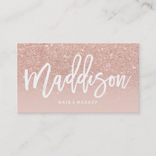 Carte De Visite La typographie faite sur commande de maquilleur (Devant)