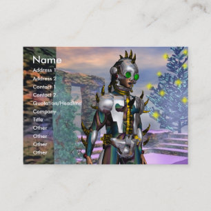 CARTE DE VISITE LA VEILLE D'UN CYBORG DU NOUVEL AN