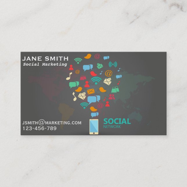 Carte De Visite La vente sociale professionnelle travaillent en (Devant)