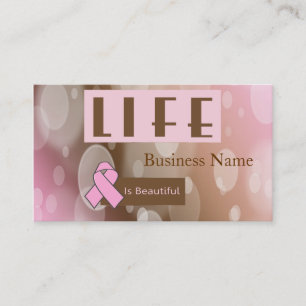 Carte De Visite La Vie Est Belle, Survivant Du Cancer Du Sein
