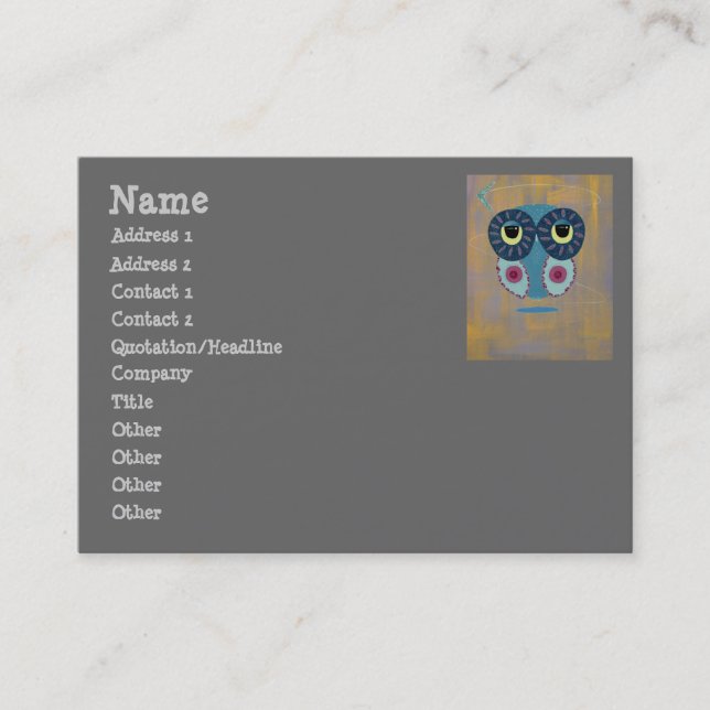 Carte De Visite La vie est un hibou de boomerang (Devant)