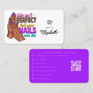 Carte De Visite La vie n'est pas parfaite, mais vos ongles peuvent
