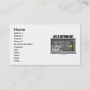 Carte De Visite La Vie N'Est Qu'Une Interprétation De Copenhague