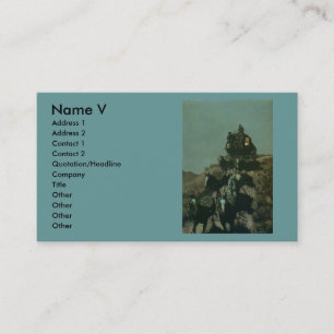 Carte De Visite La vieille diligence de Remington des plaines
