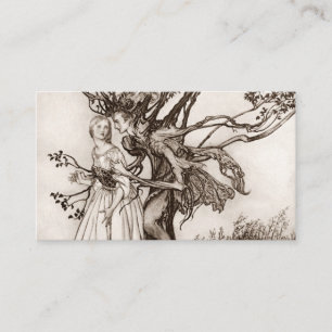 Carte De Visite La Vieille Femme Dans Le Bois Par Arthur Rackham
