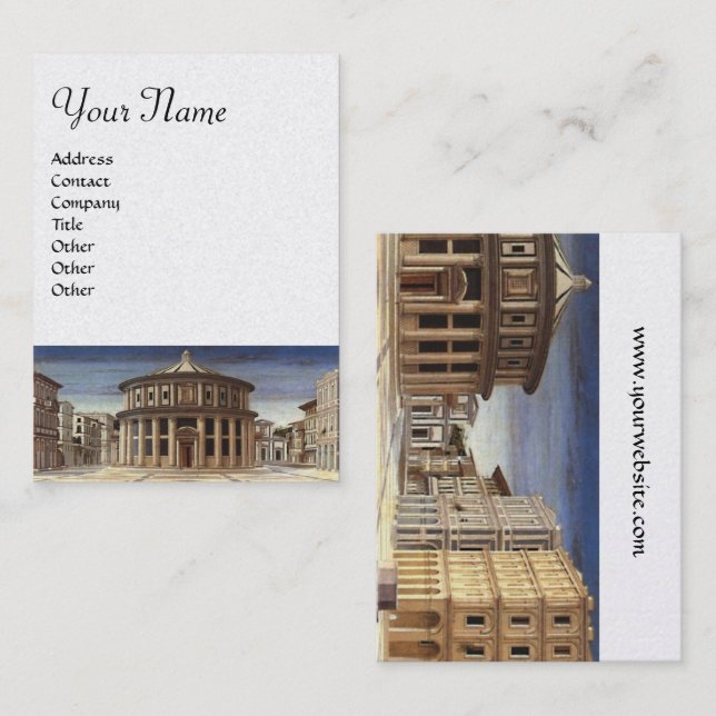 CARTE DE VISITE LA VILLE IDÉALE / RENAISSANCE ARCHITECTURE, ARCHIT (Devant / Derrière)