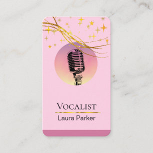 Carte De Visite La voix vocaliste de la musique microphone sur l'a