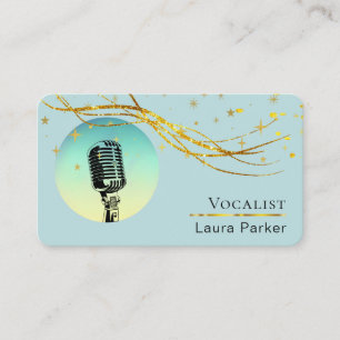 Carte De Visite La voix vocaliste de la musique microphone sur l'a