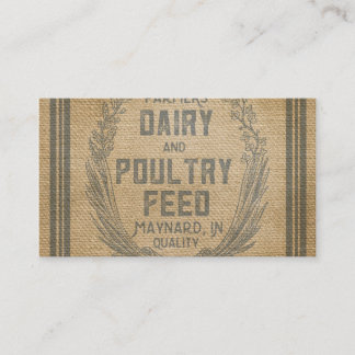 Carte De Visite La volaille de laiterie d'agriculteurs alimentent